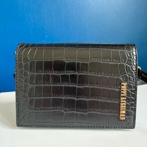 Poppy Lissiman Felipe Flap Bag in black croc